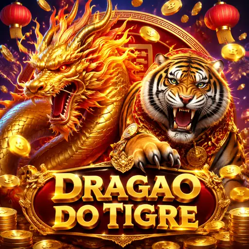 Mesa de Dragon Tiger com cartas de dragão e tigre lado a lado